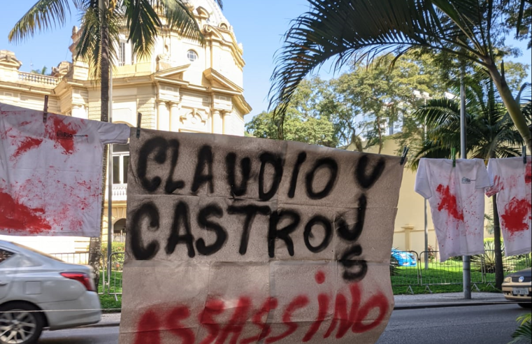 Estudantes protestam contra política de segurança pública de Cláudio Castro no Rio