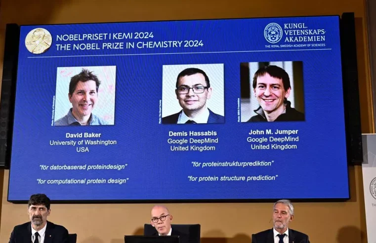 Cientistas responsáveis por avanços da proteína ganham o Prêmio Nobel de Química 2024