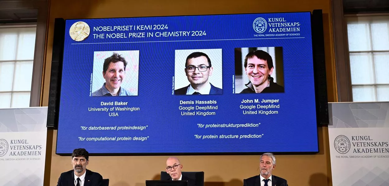 Cientistas responsáveis por avanços da proteína ganham o Prêmio Nobel de Química 2024