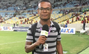 Igor Melo durante trabalho no Maracanã (Foto: Reprodução)