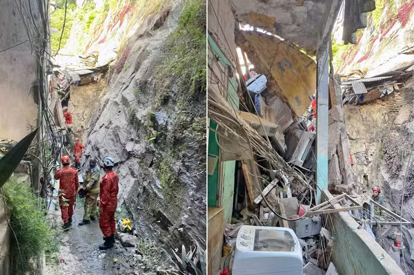 Desabamento em sobrado no Catete deixa feridos e jovem soterrado